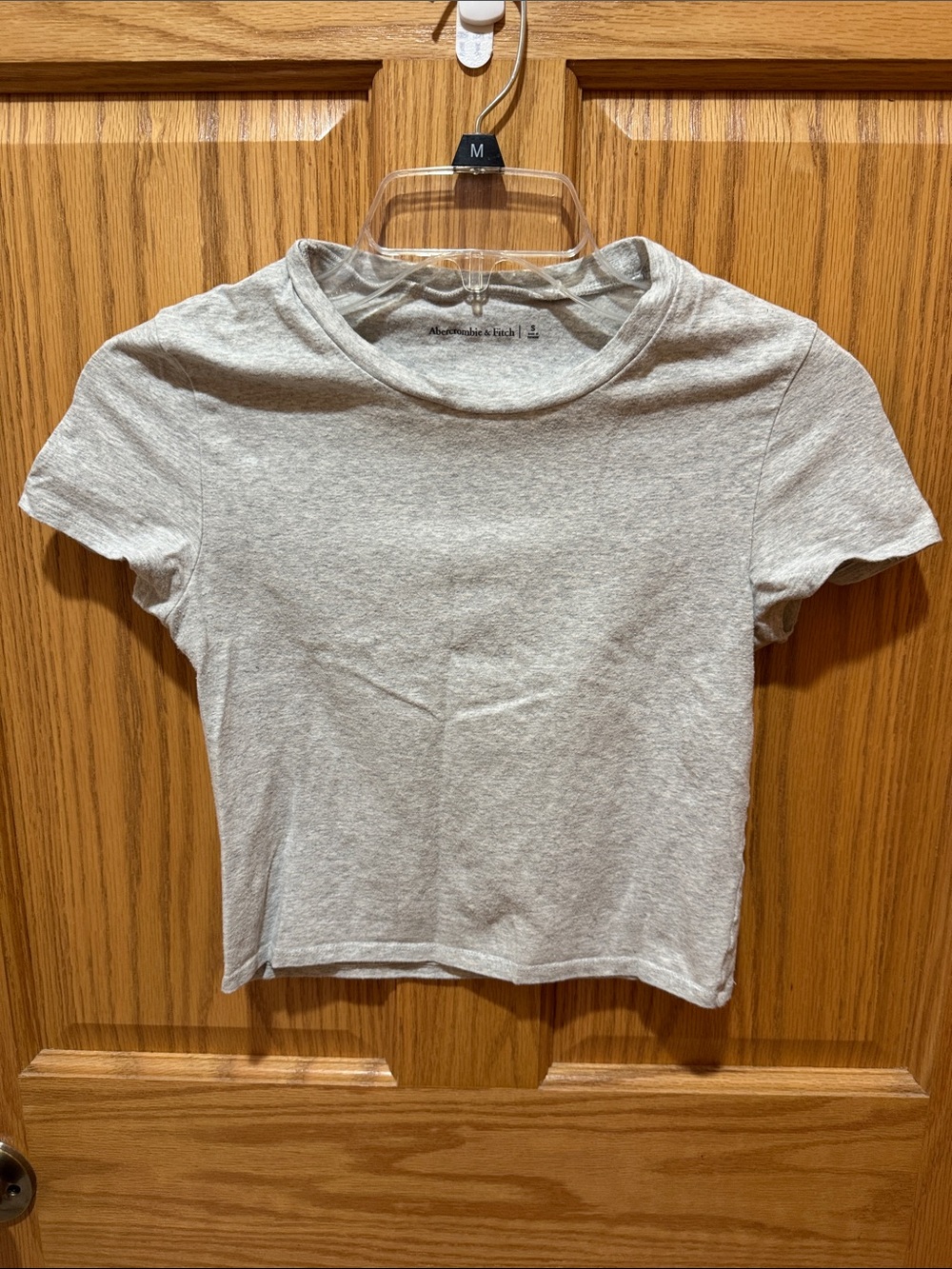 Abercrombie & Fitch Heather Gray Short Sleeve Crew Tee